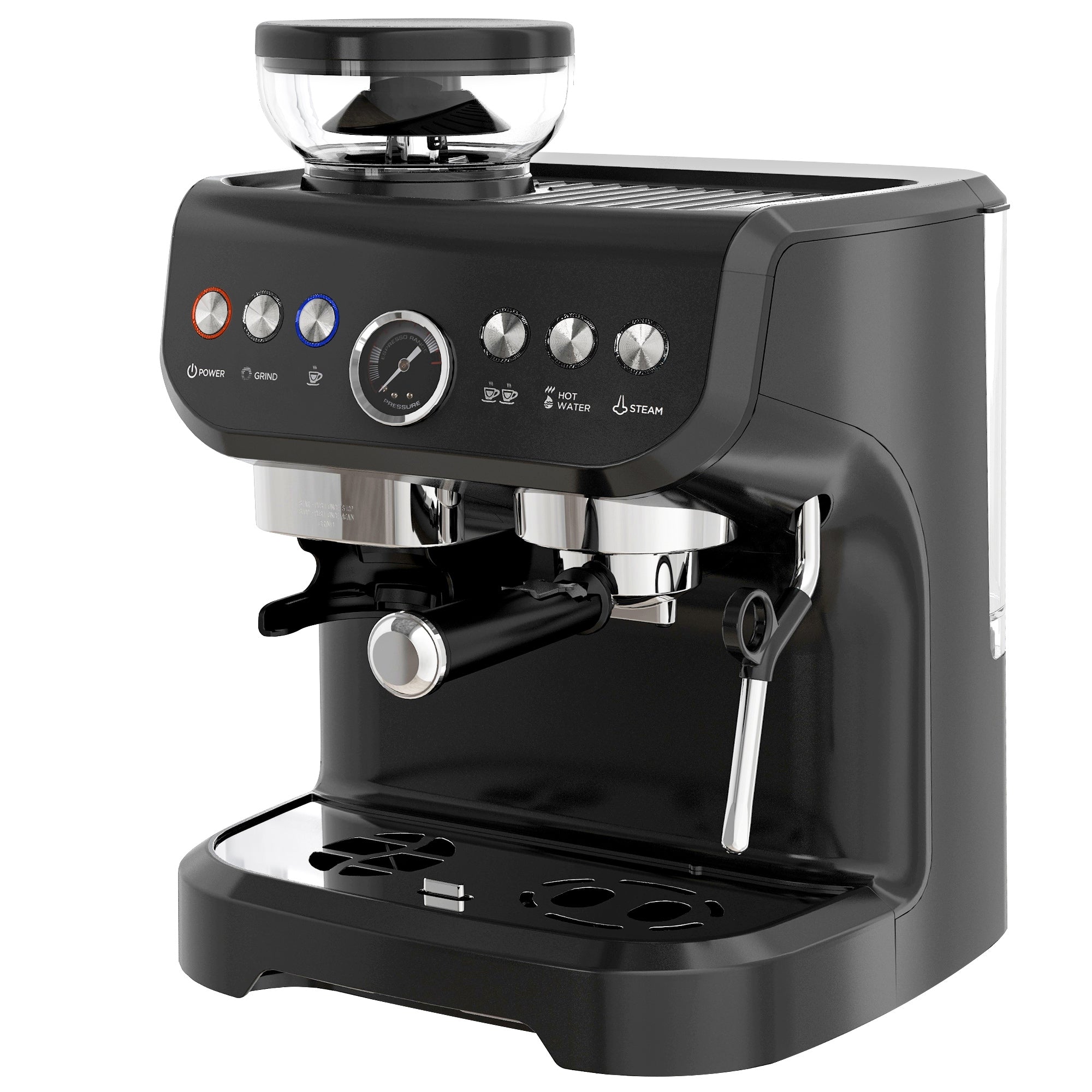 Espresso Machine, 15 Bar Barista Coffee Maker with Milk Frother, Fast Heating, Grinder for Espresso, Latte, Cappuccino