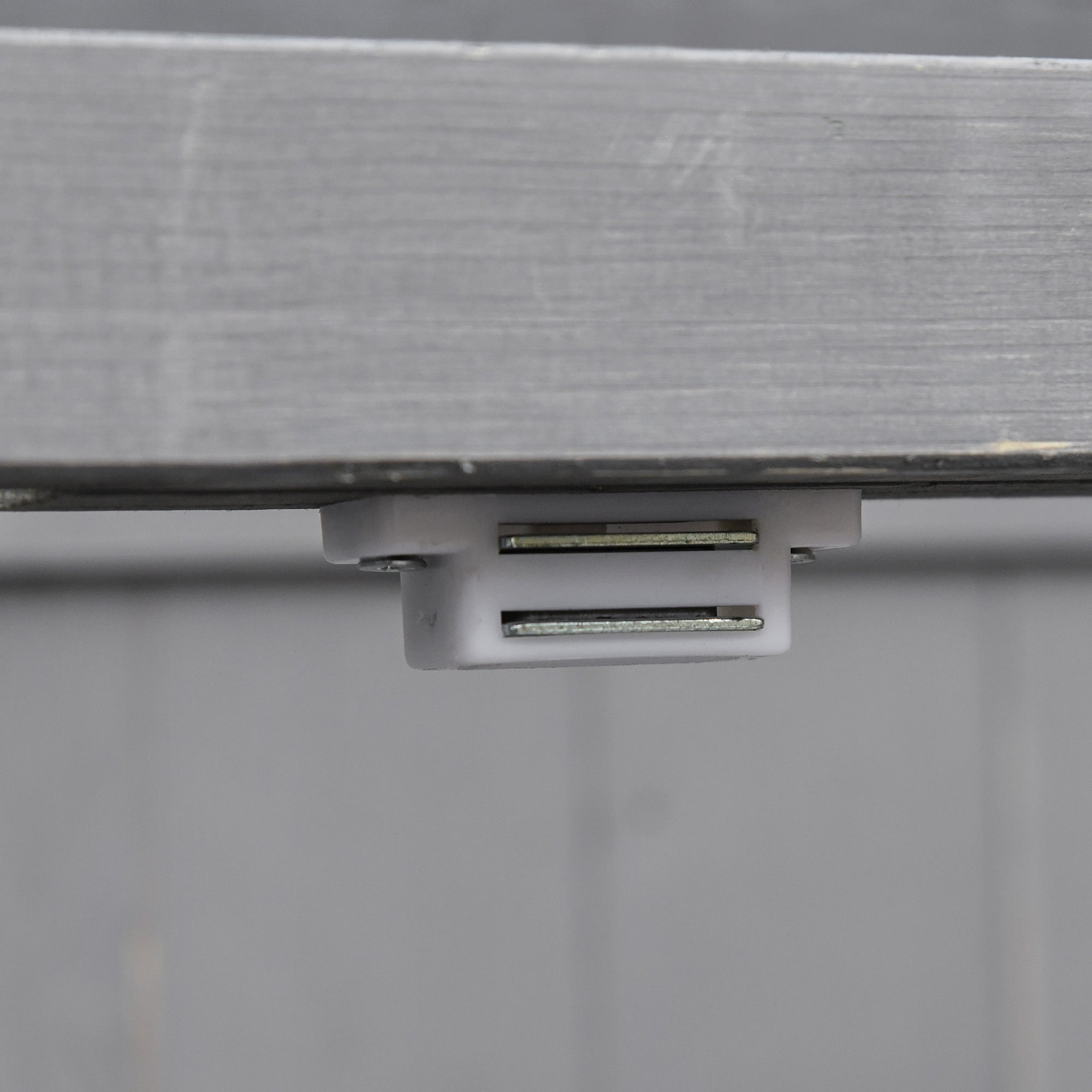 Wooden Garden Tool Storage Shed Kit with Hinged Roof, 2-Tier Shelves and Double Doors, 74x43x88cm, Dark Grey