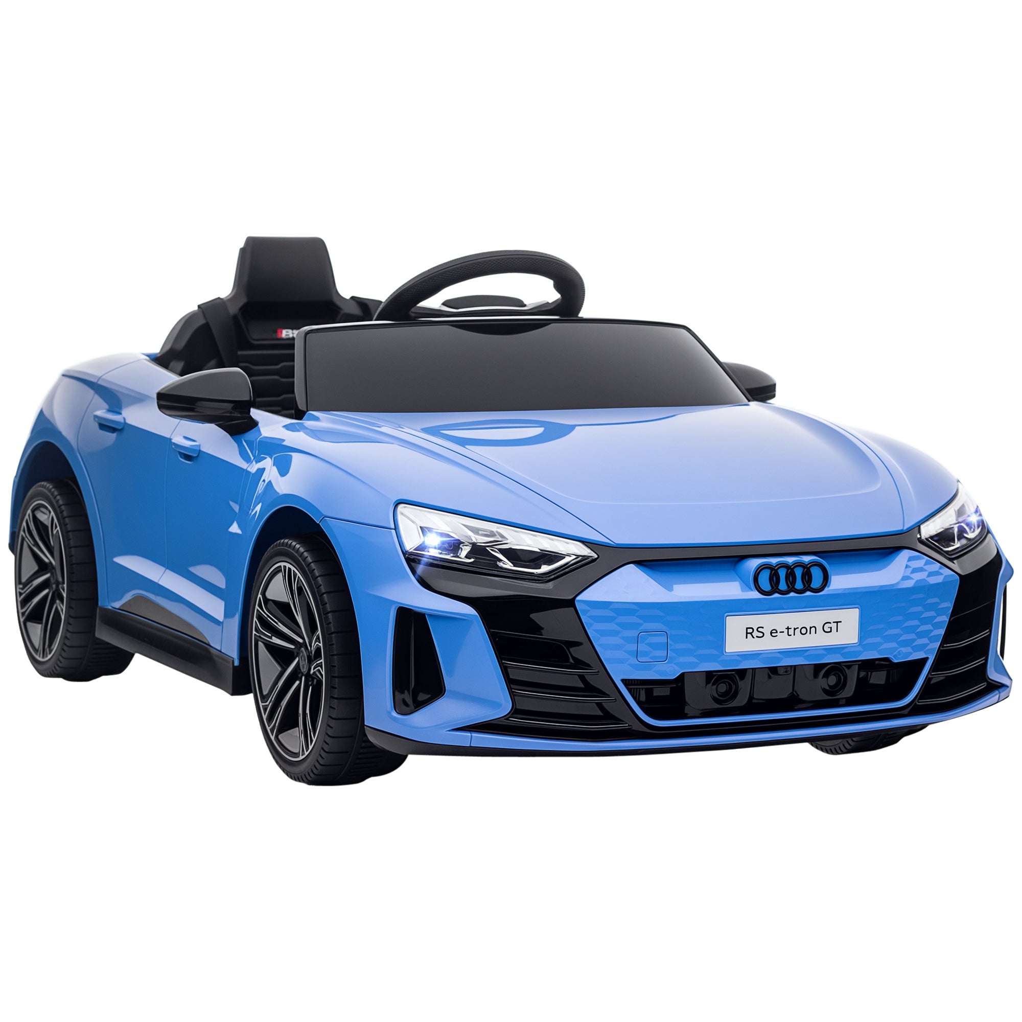 Aosom Ride-On Toy On Car with Remote Control, 12V 3.1 MPH Electric Ride for Kids w/ Suspension System, Horn Honking, Blue