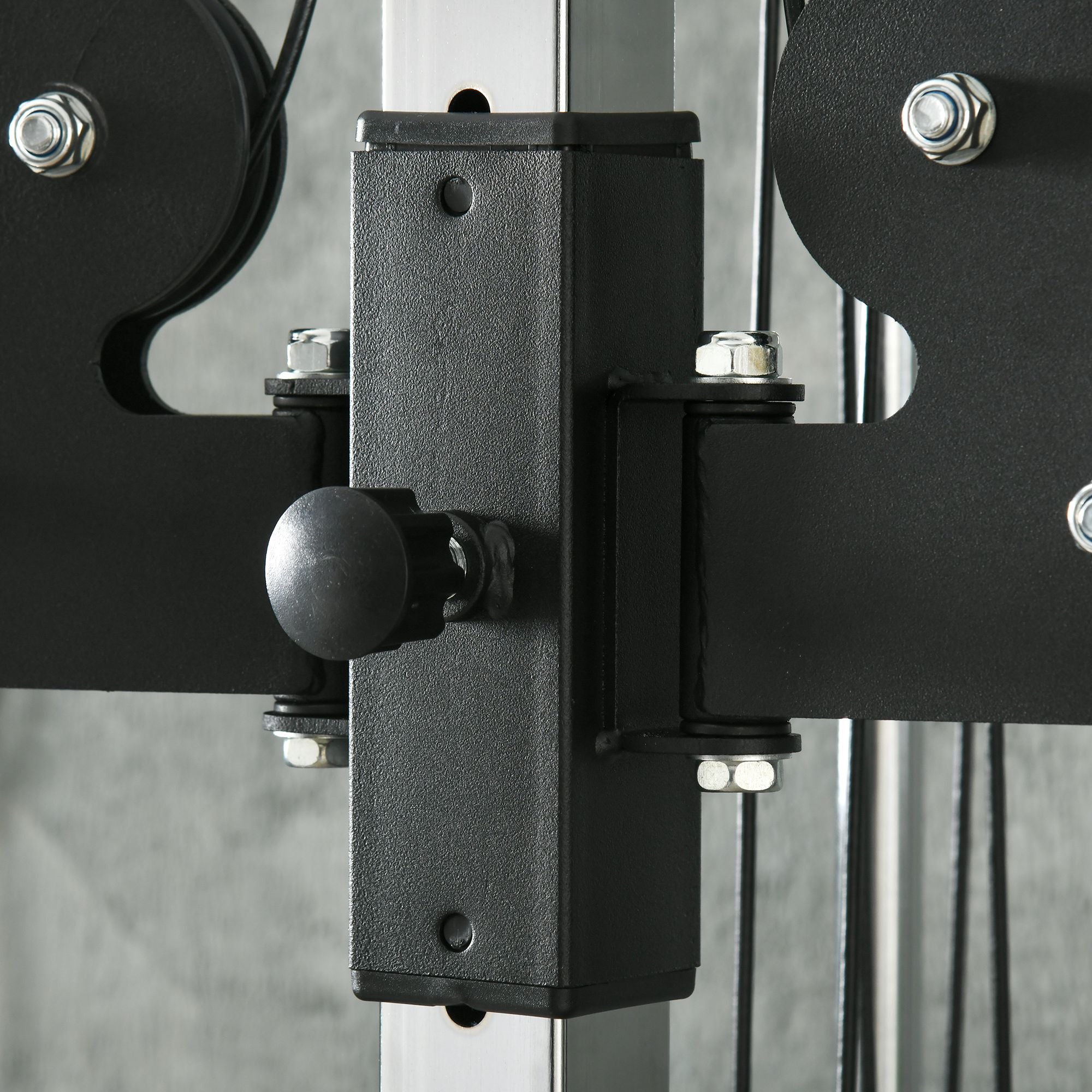 Soozier Wall Mount Cable Station, 15 Positions Adjustable Dual Pulley Machine Cable Crossover Machine for Home Gym