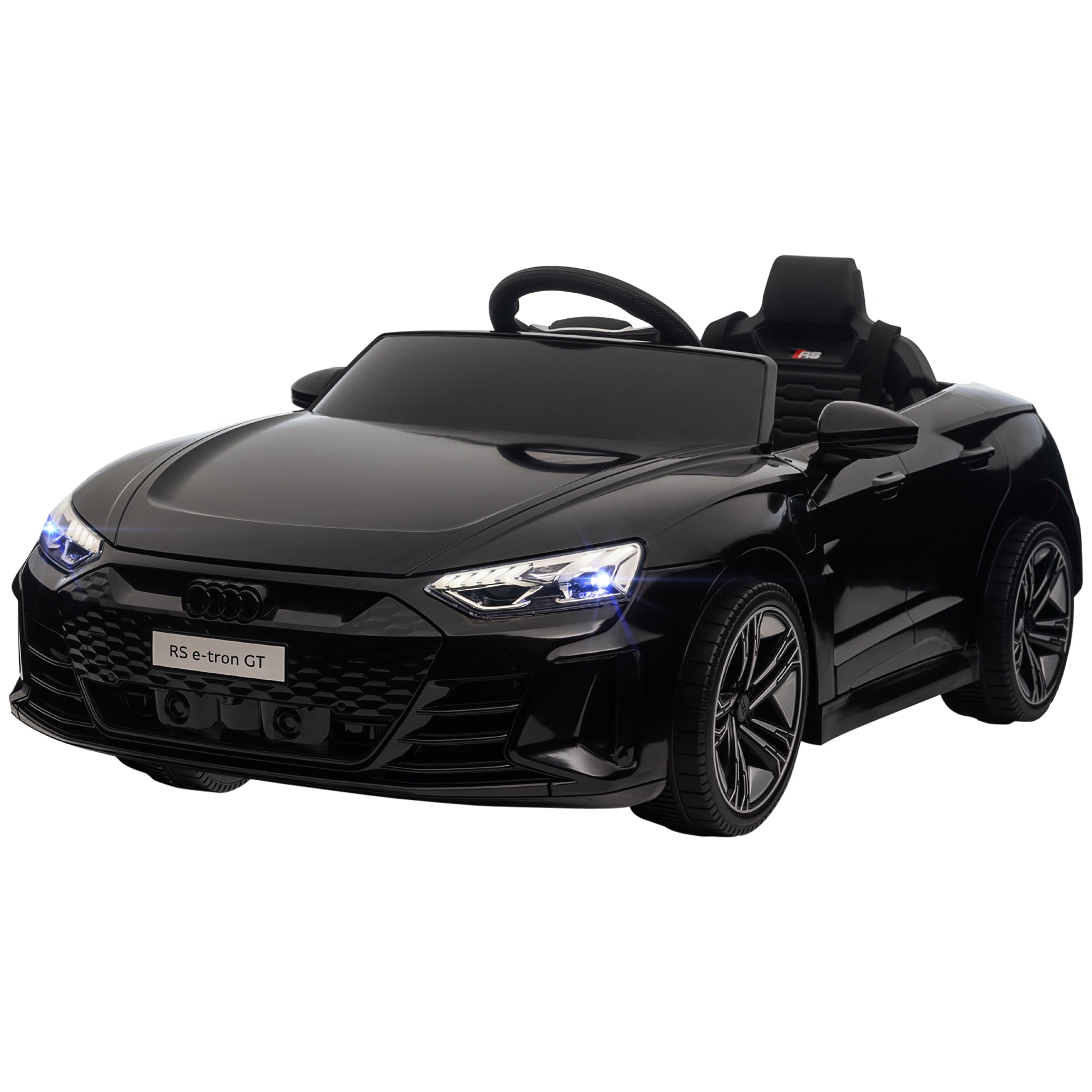 Aosom Ride-On Toy On Car with Remote Control, 12V 3.1 MPH Electric Ride for Kids w/ Suspension System, Horn Honking, Black
